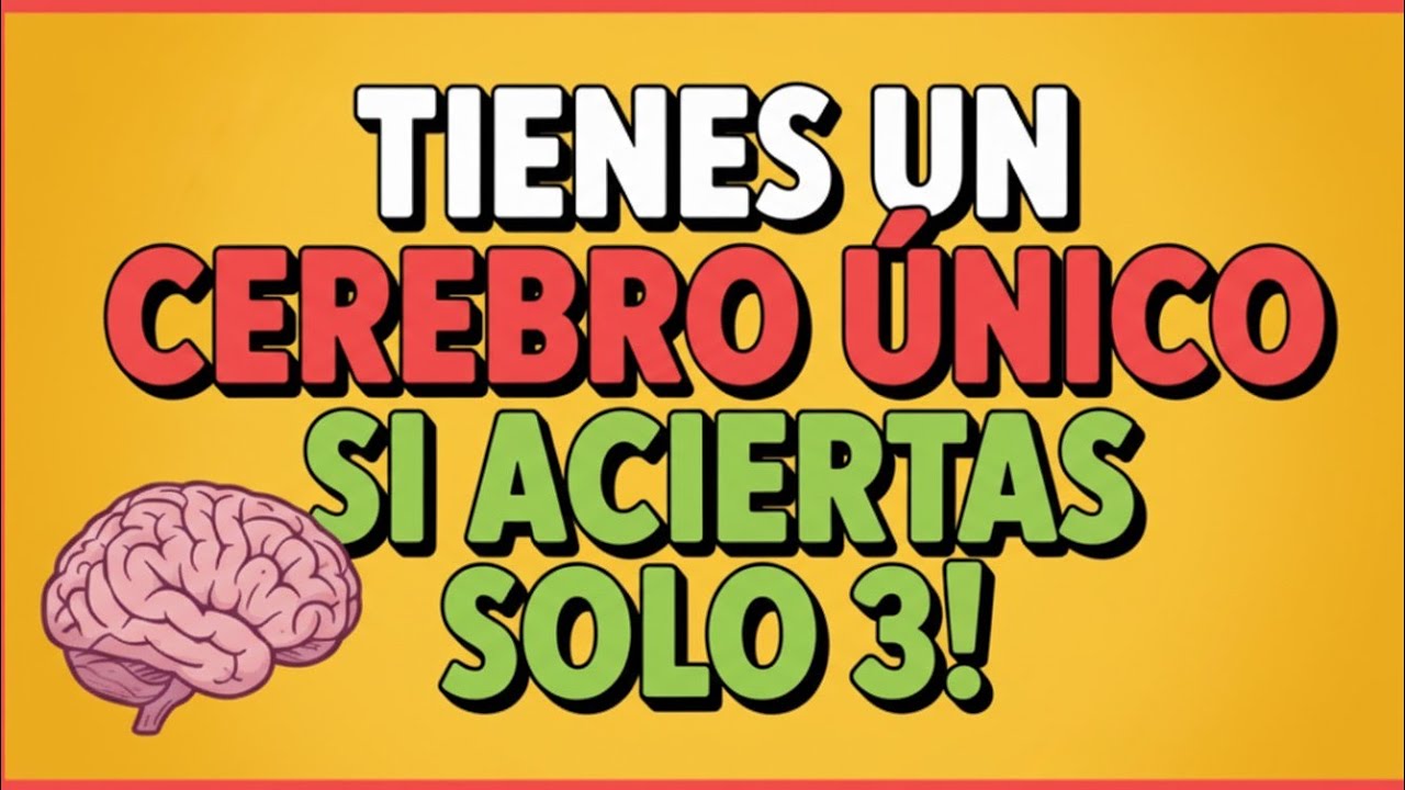 🧠🔥 ¡Si Aciertas 20/20 Estás Por Encima del Promedio de Inteligencia! 😱