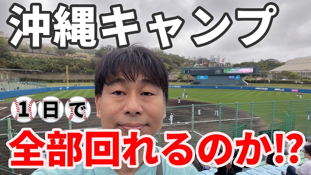 沖縄のプロ野球キャンプ、1日で全部回れるのか？激動の1日。2024年【沖縄】