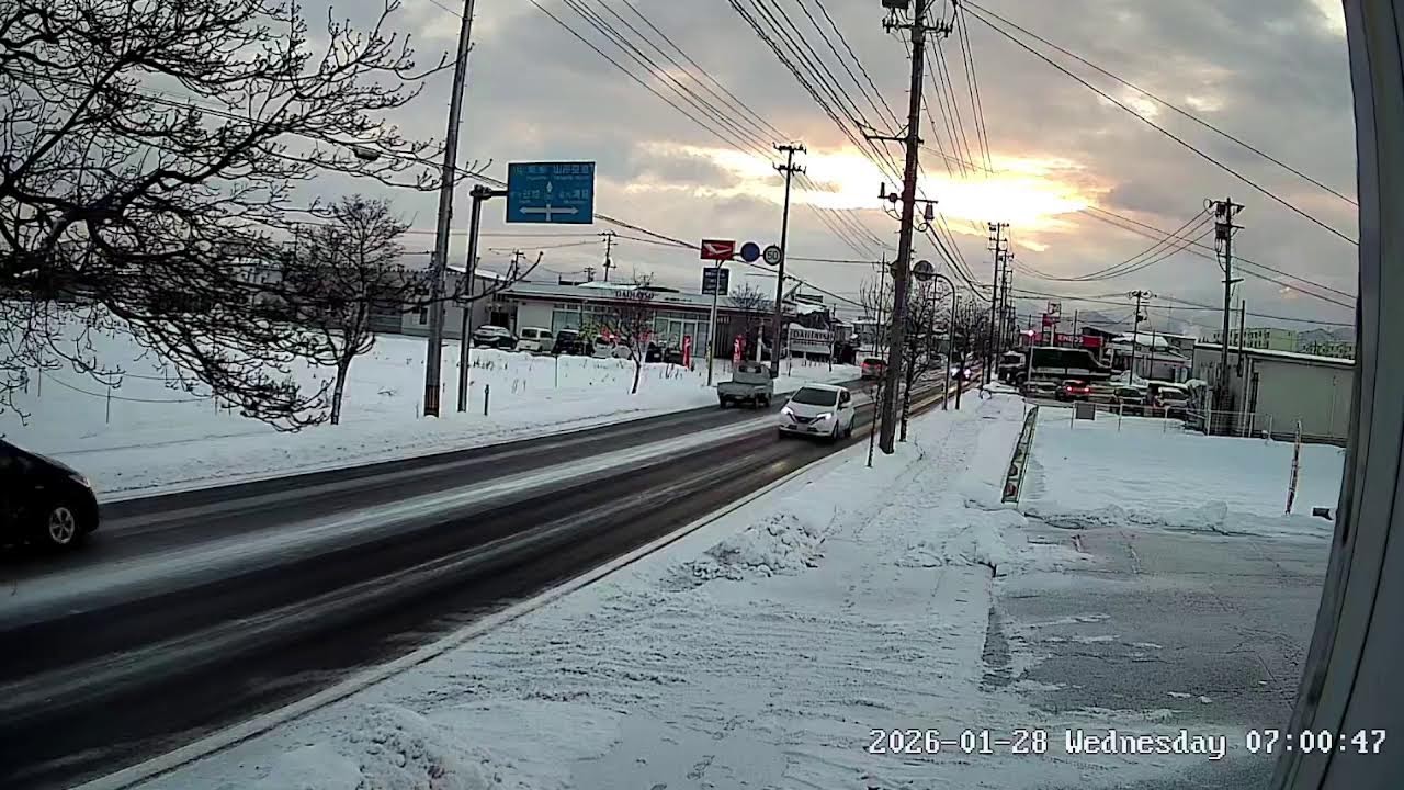 山形県西村山郡河北町谷地月山堂県道282号線ライブカメラ Yamagata Nsimuragun Live Camera.world.cam