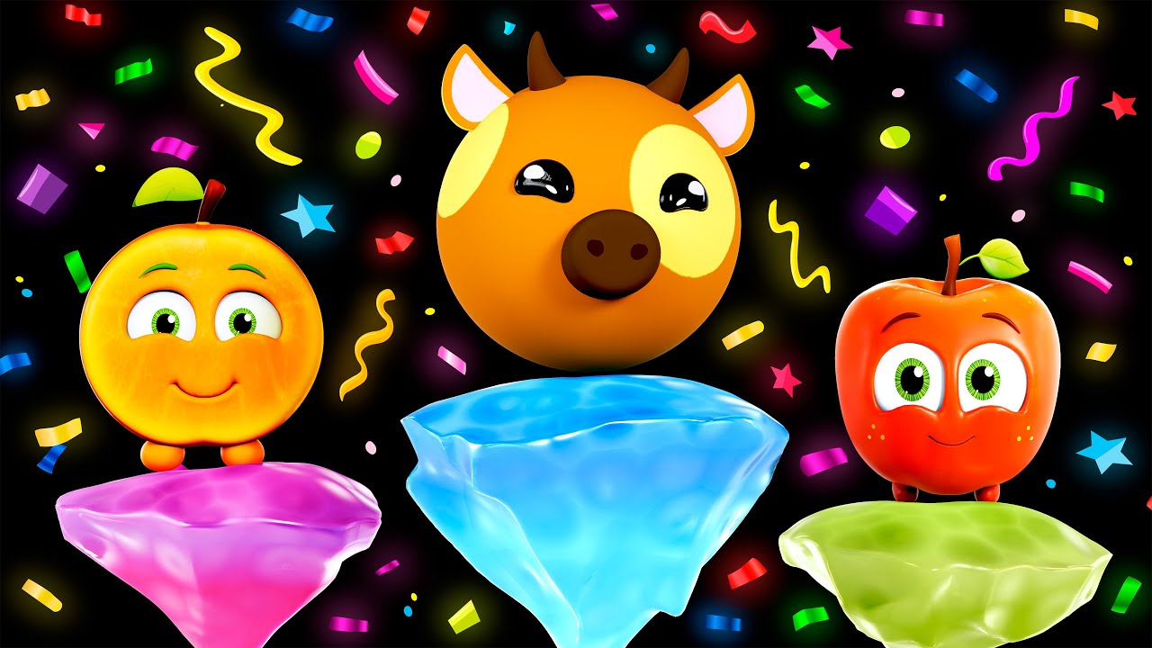 🐄🍉 Funky Fruits with Lola Cow | Baby Sensory | Fun Animation & Dance Party 🍓