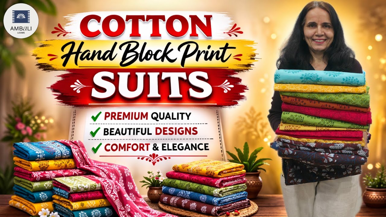 9821735405...cotton hand block print suits