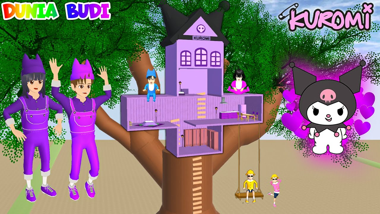 Markas Kuromi Hancur!! Yuta Mio Bantu Buat Rumah Baru Kuromi Di Atas Pohon | Sakura School Simulator