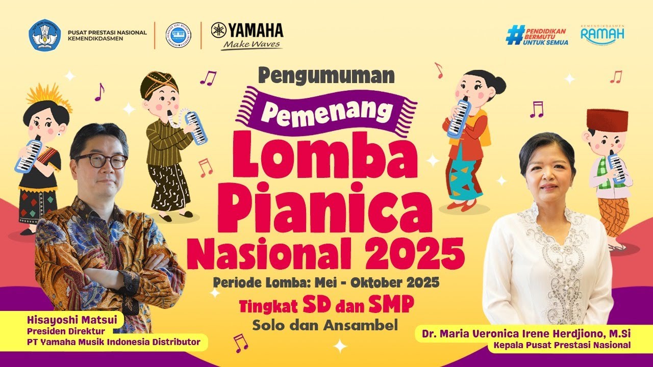Pengumuman Pemenang Lomba Pianica Nasional 2025