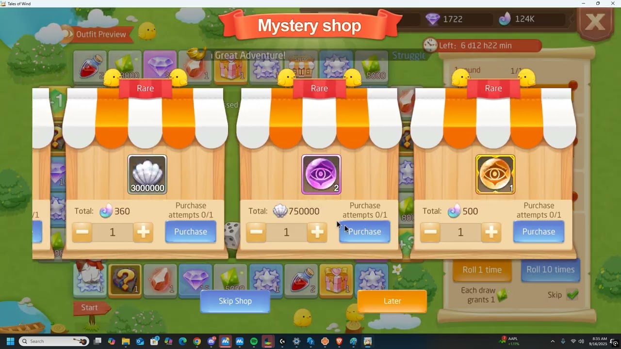 Tales of wind dice new op book and 50 laps
