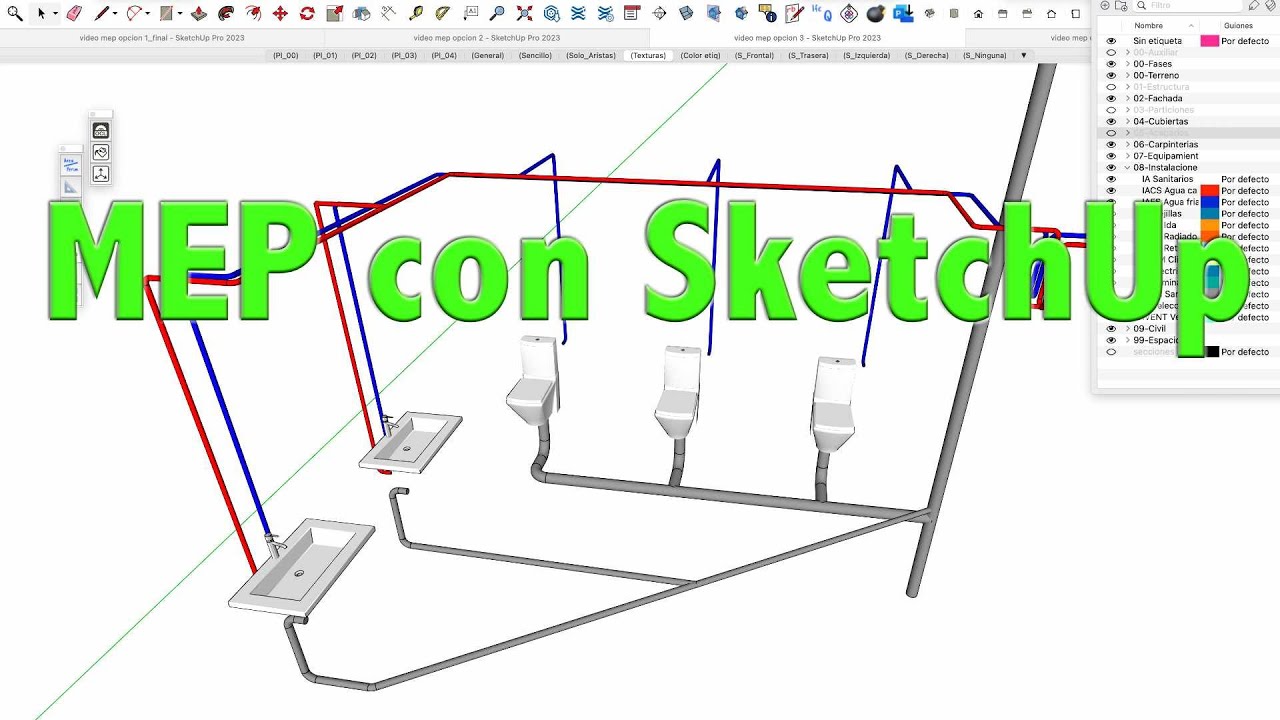 MEP con SketchUp #sketchup #bim #mep