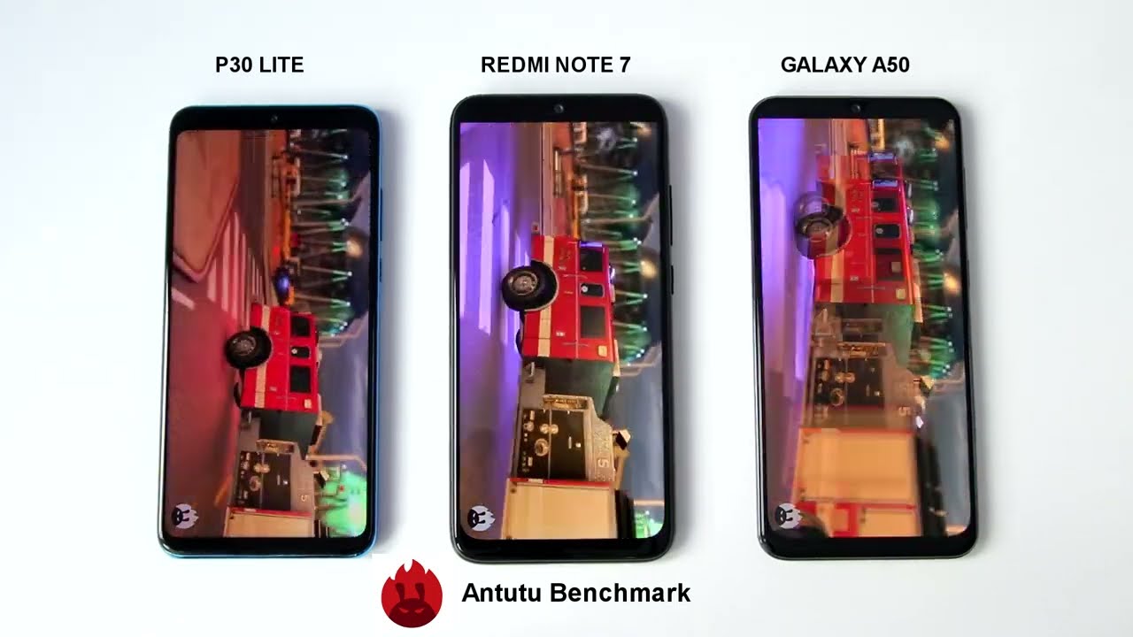 Samsung Galaxy A50 vs Redmi Note 7 vs Huawei P30 Lite - Antutu - 3DMARK - Geekbench 4 benchmark Test