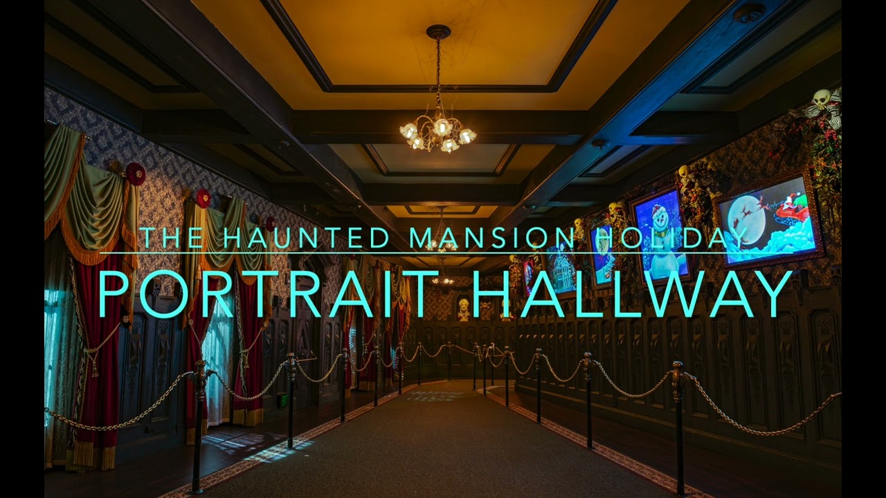 The Haunted Mansion Holiday Portrait Hallway Loop