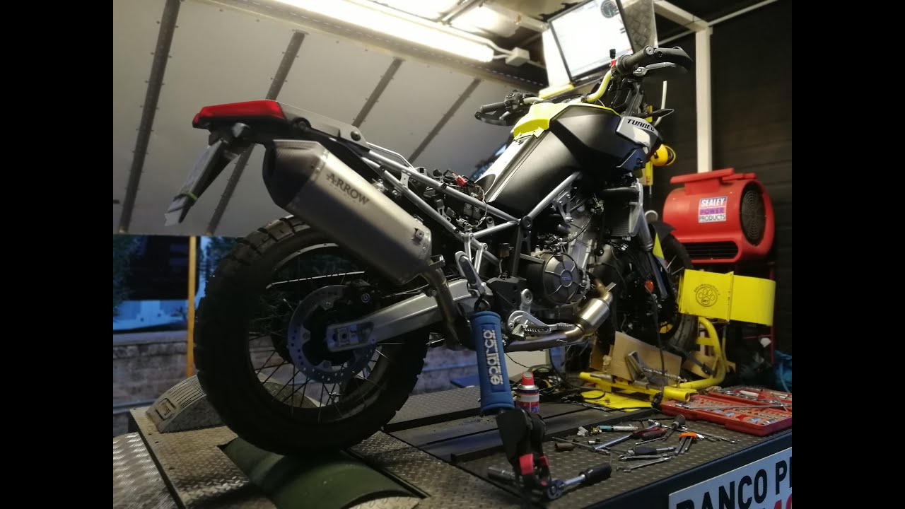 Gabro's Dyno: ECU tuning for Aprilia Tuareg 660 Arrow full Exhaust