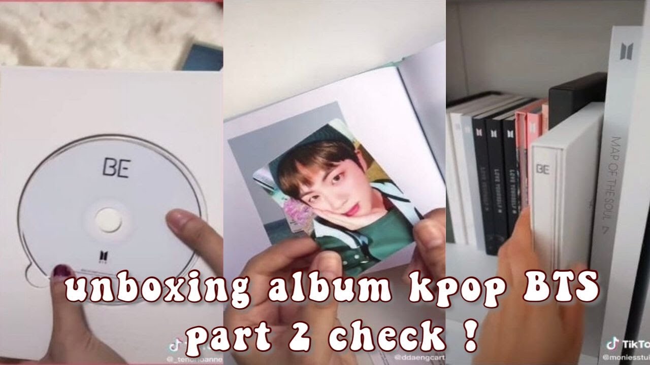 unboxing/unpacking album kpop BTS  [ a s m r ] , relaxing , sound on┊tiktok compilation 💟🍵