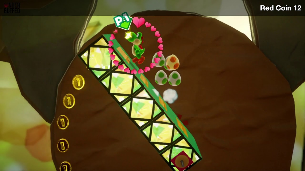 [Yoshi's Crafted World] Floppin' and Poppin' - All Smiley Flowers, Red Coins
