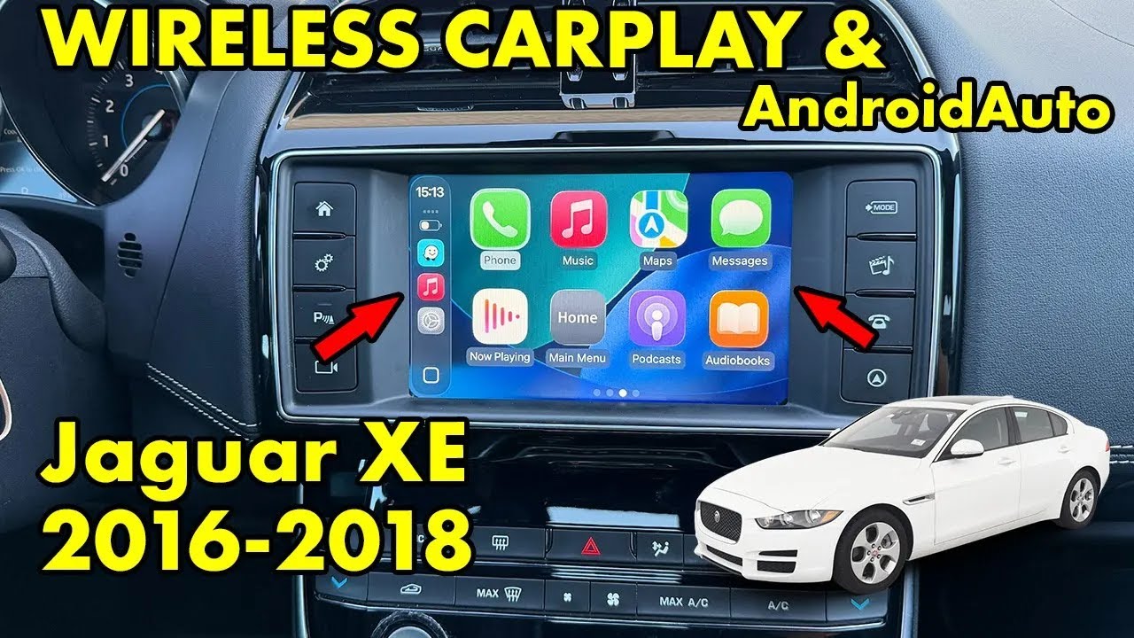 Беспроводные технологии CarPlay и AndroidAuto в моделях Jaguar XE 2016, 2017 и 2018 годов