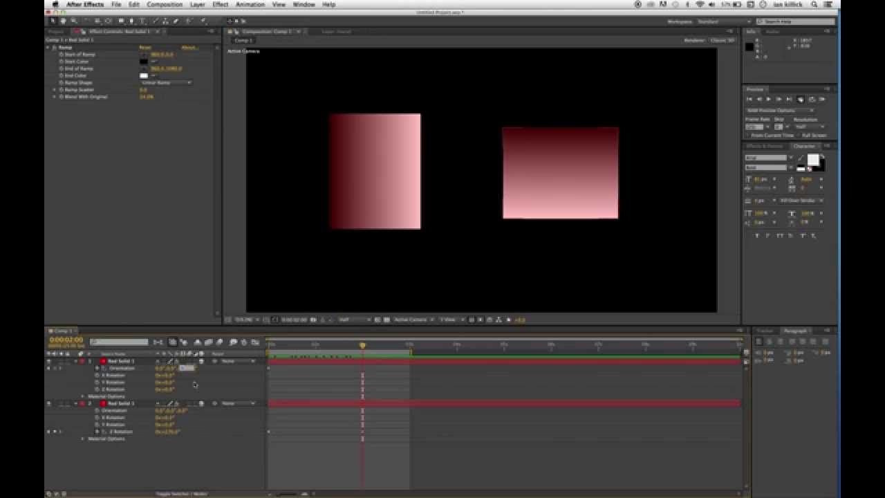 Orientation vs Rotation in After Effects