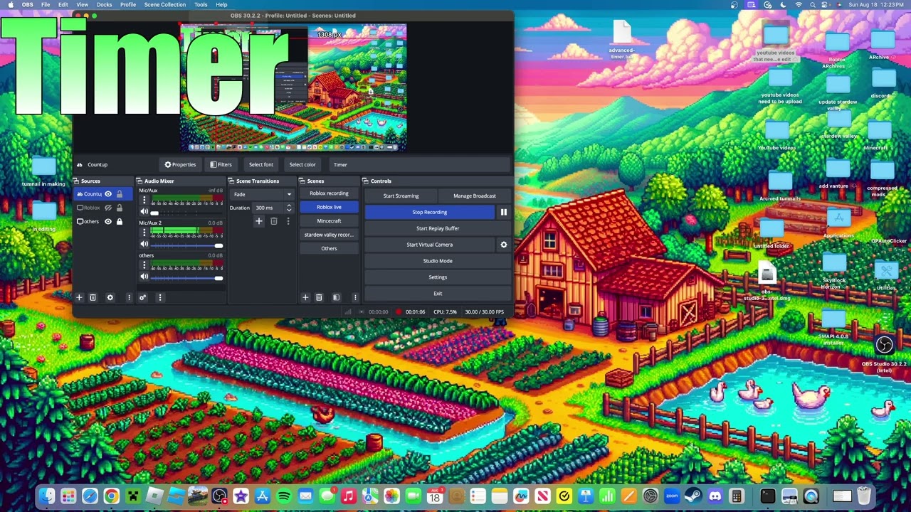 How to setup speed run timer in obs