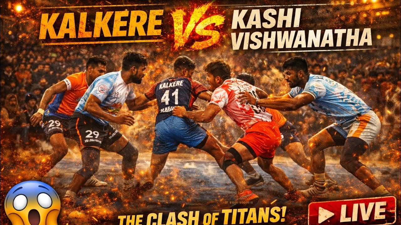 kalkere vs kashi  vishwanatha sports club kabbadi match