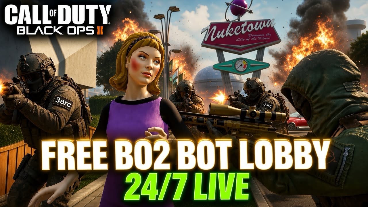 🔴 LIVE: BO2 Bot Lobby | 24/7 Fast XP Glitch 🏴&zwj;☠️