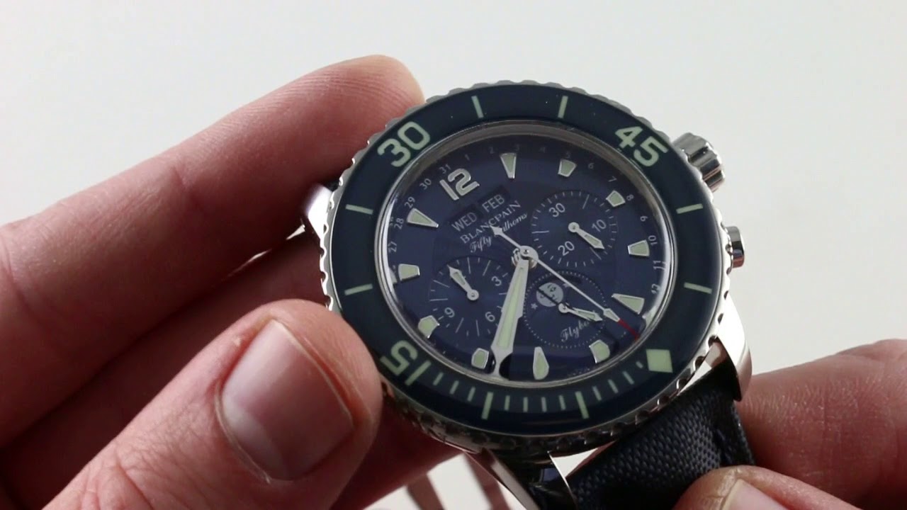 Pre-Owned Blancpain Fifty Fathoms Flyback Quantieme Chrono 5066F-1140-52B Luxury Watch Review