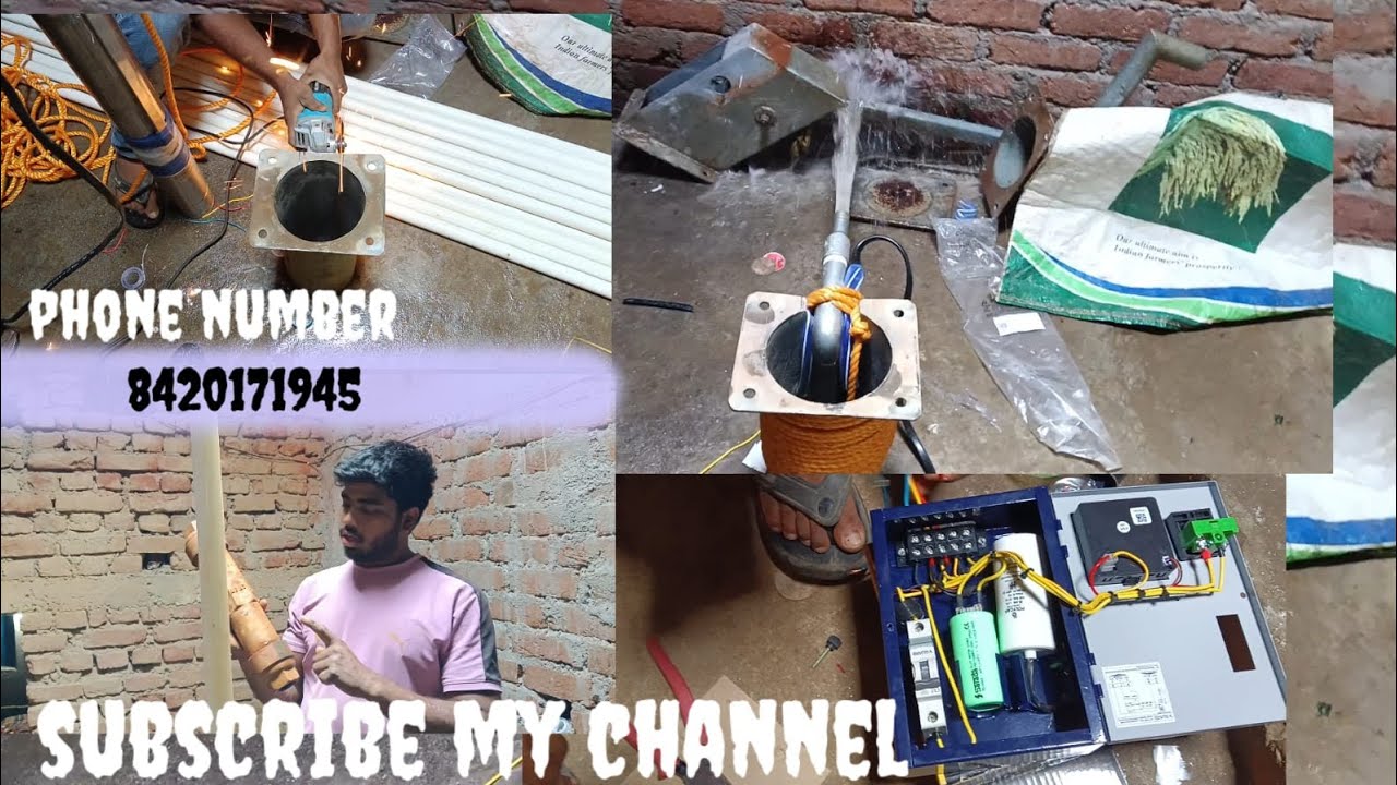Submersible motor boring  mein kaise set Kiya jata hai chapakal mein #waterpump motor kaise lagaen