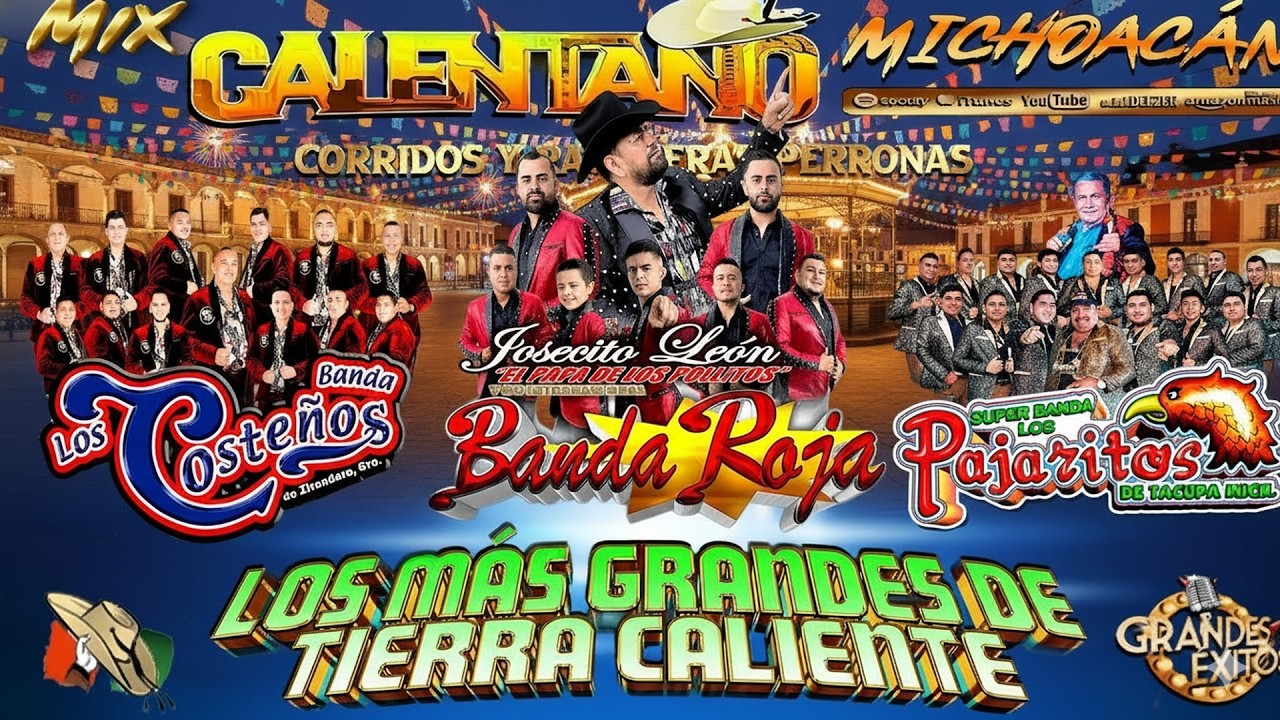 Banda Los Costeños ft Los Pajaritos De Tacupa ft Banda Roja 💥 Calentano Mix - Tierra Caliente