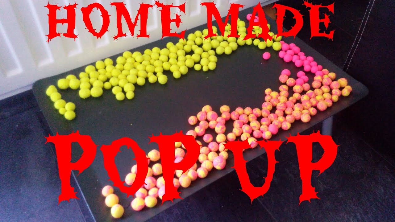 Home made pop-up pink boilie carp fishing