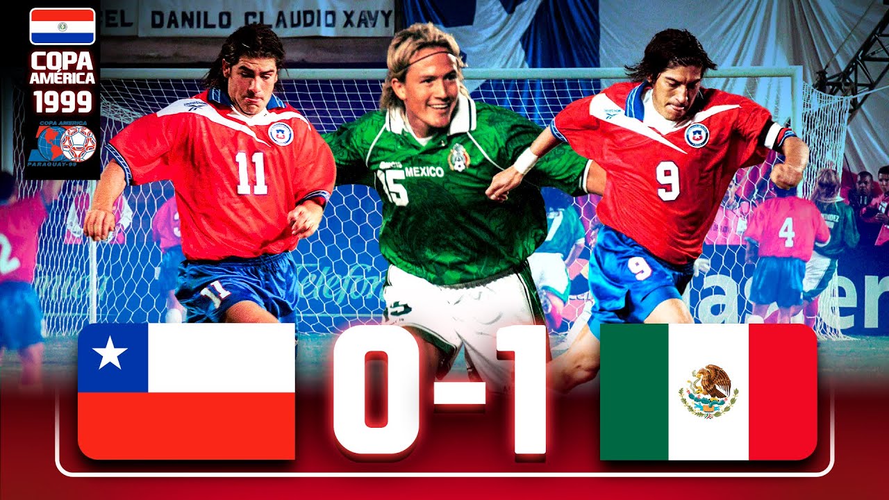 MÉXICO 1-0 CHILE 🏆 Copa América Paraguay 1999 fút⚽ Matador Salas e Iván Zamorano SA-ZA
