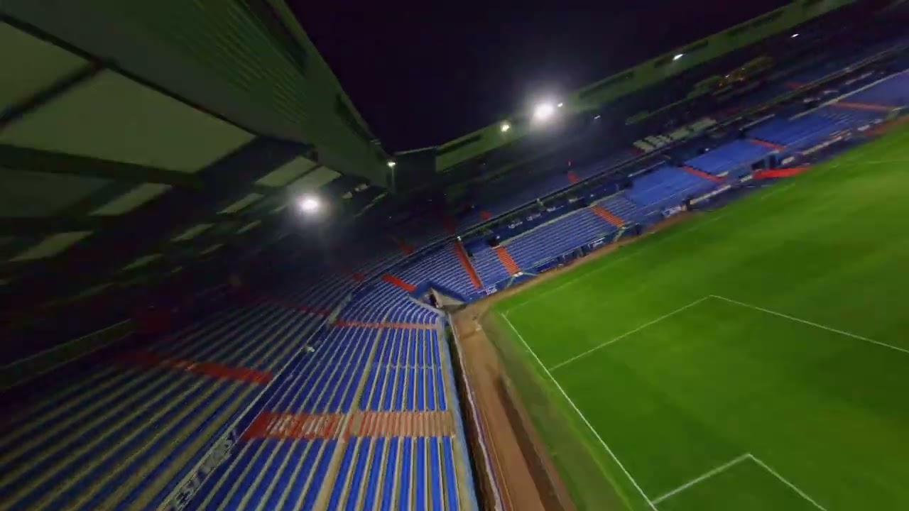 Les nouveaux éclairages du stade d'Ornano à Caen