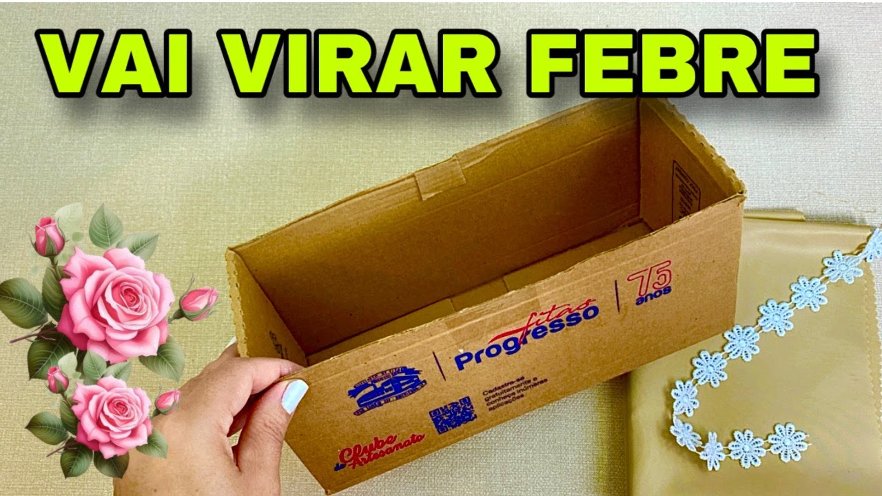IDEIA DIFERENTE COM CAIXA DE PAPELÃO E TECIDO VENDI TODAS FAÇA VOCÊ MESMO #viral #compartilhe #diy