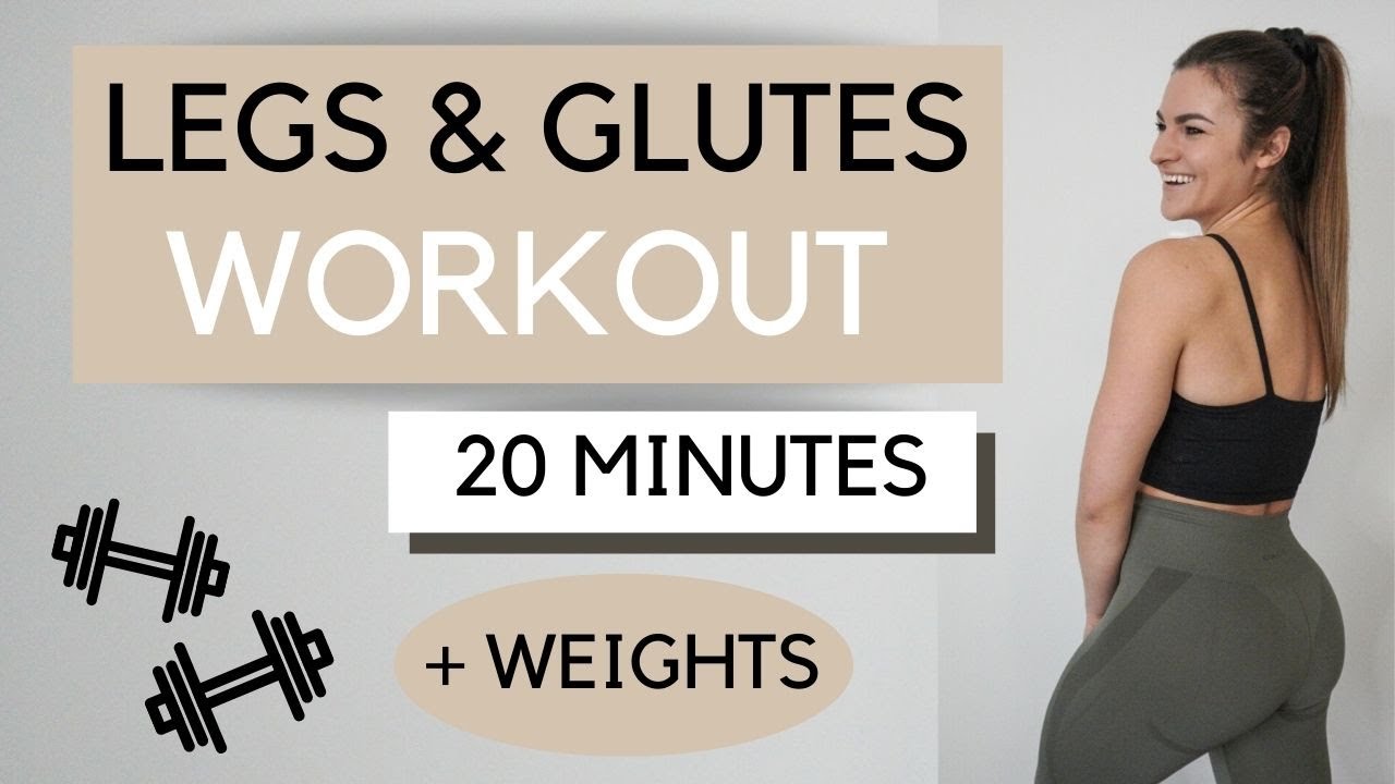 20 MIN Beine & Po Home Workout mit Kurzhanteln | Unterkörper HIIT für Zuhause