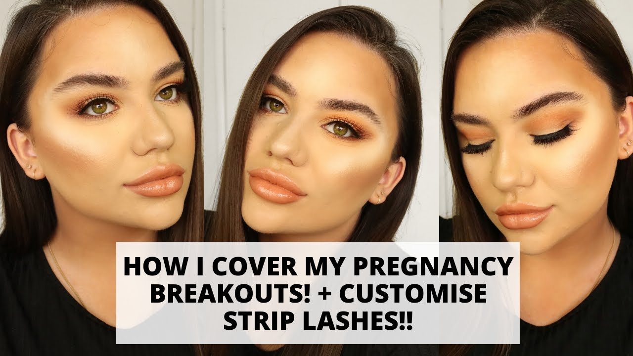COVERING PREGNANCY BREAKOUTS + CUSTOMISING STRIP LASHES  || SMJP MAKEUP