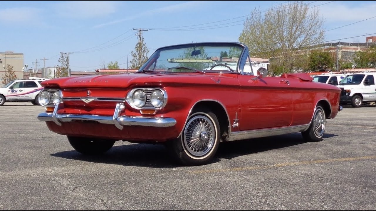 1964 Chevrolet Corvair Monza Spyder in Red & Engine Sound on My Car Story with Lou Costabile