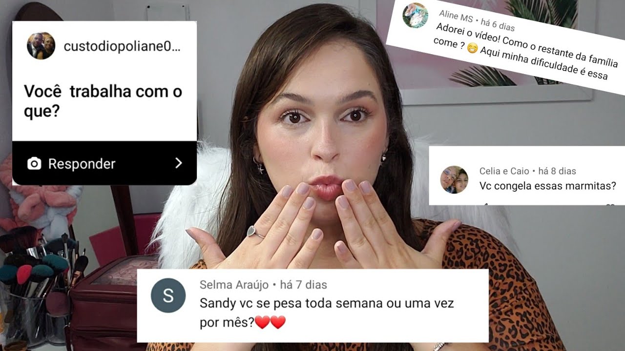 RESPONDI perguntas POL&Ecirc;MICAS, maquia e responde sobre Emagrecimento | Sandy Lessa❤