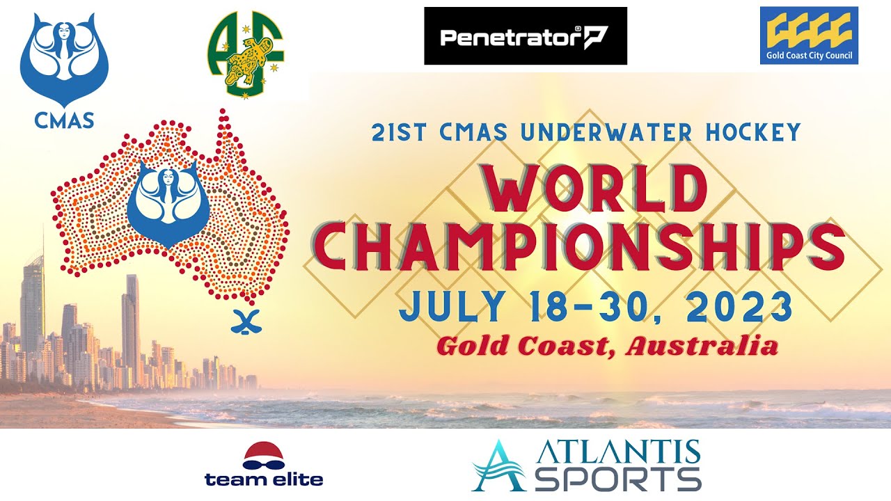 Underwater Hockey - CMAS World Championships 2023 Gold Coast - EW83 DA: USA vs France