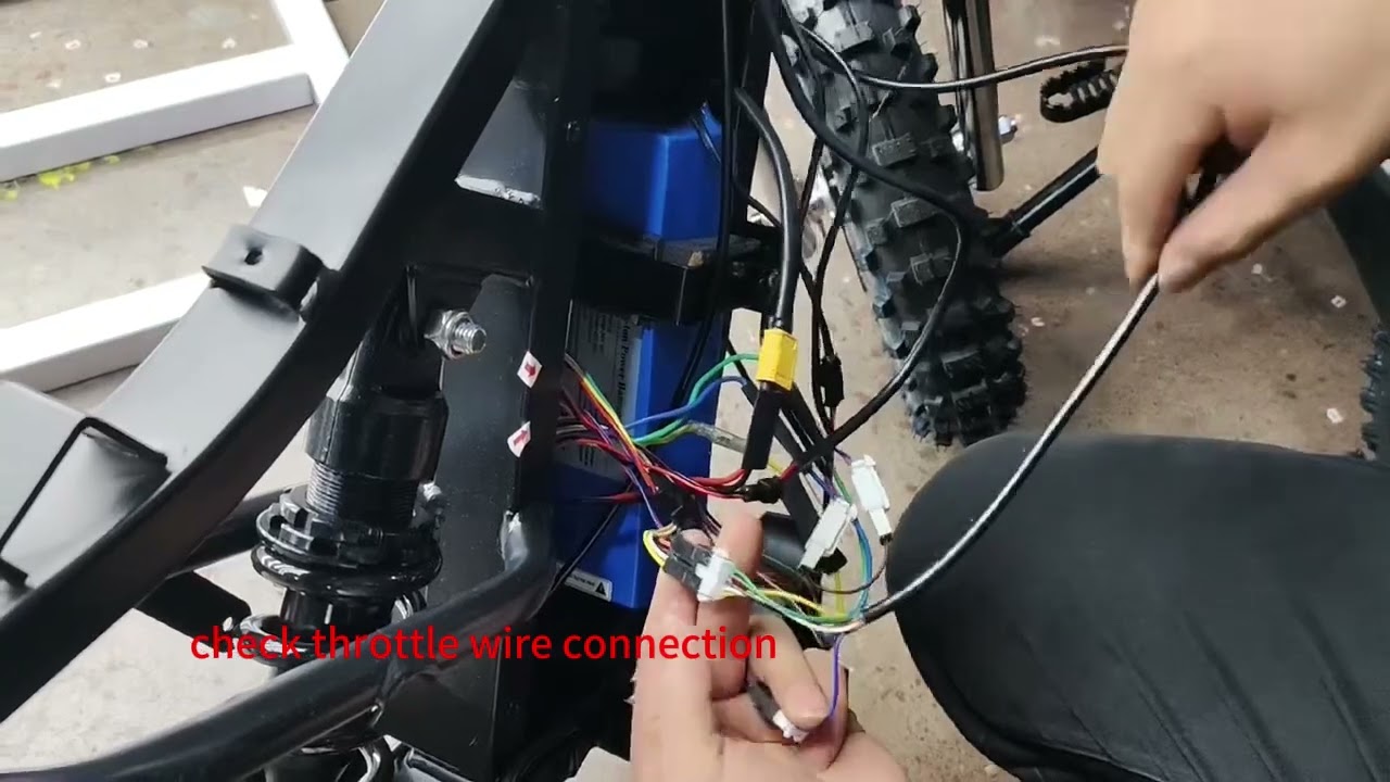 Xpro Electric Dirt Bike check throttle wire connection