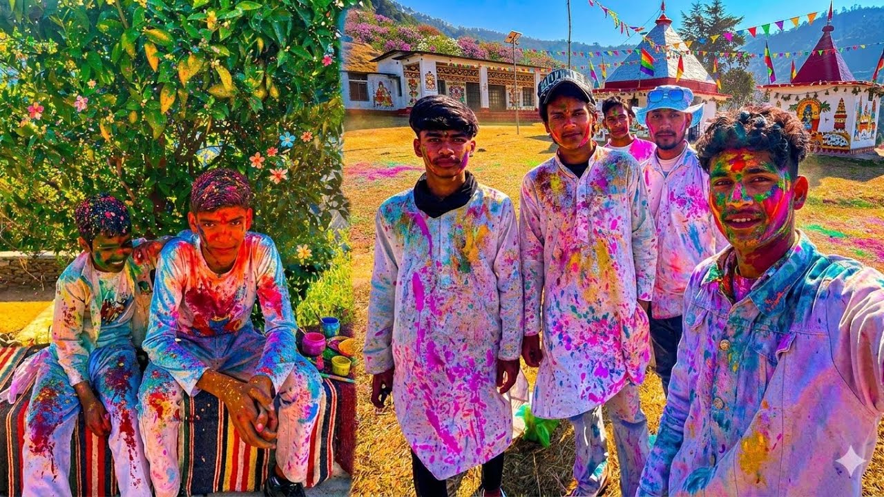 पानी के गुब्बारों की होली और झोड़ा चंचरी \\ Kumaoni Holi //Mayank Pahadi  