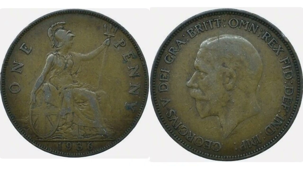 1936 ONE PENNY Coin VALUE + REVIEW King George V coins