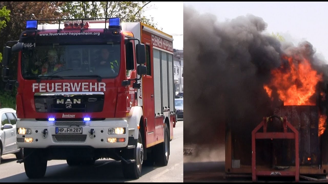 Notruf, Alarmierung & Ausrücken - Wohnungsbrand Vorführung der Feuerwehr Heppenheim-Mitte
