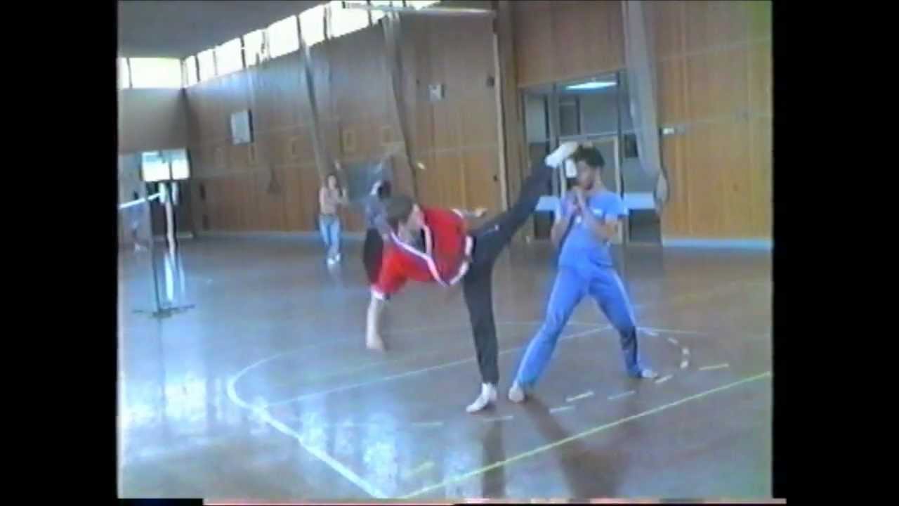 Paul Gannon 1986 Karate training at Ellis School, Leicester.