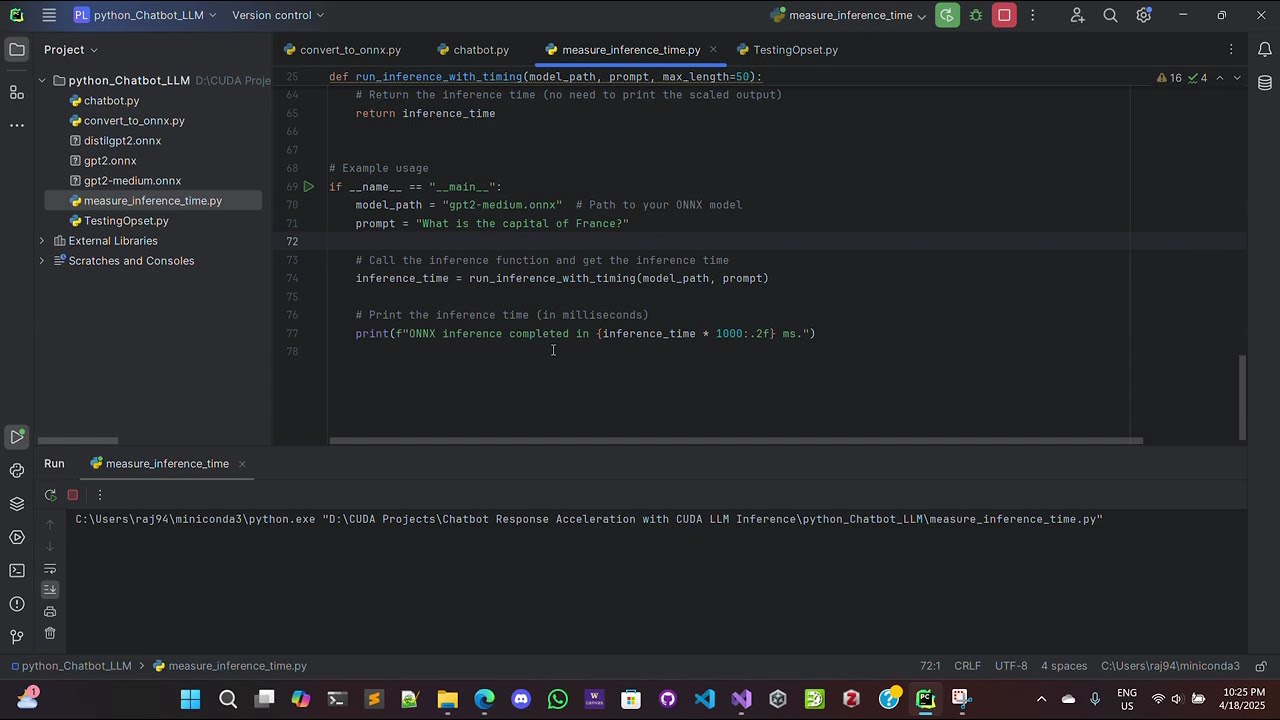 Demo - Chatbot Response Acceleration with CUDA LLM Inference