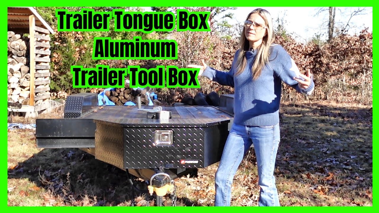 💡39 Inch Trailer Tongue Box Aluminum Trailer Tool Box for Storage Toolbox, Amazon Finds