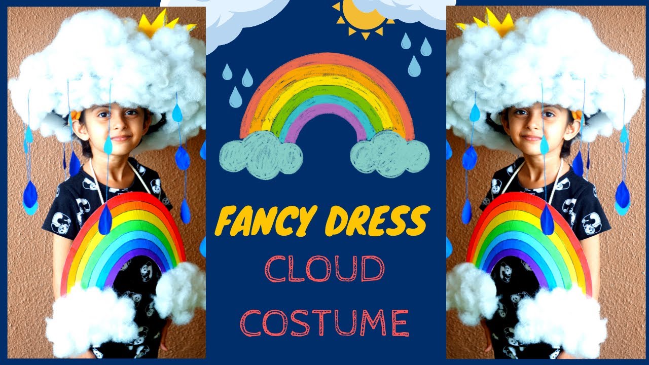 Fancy Dress For Kids | Cloud Costume | Rainbow Costume | DIY | #fancydresscompetition