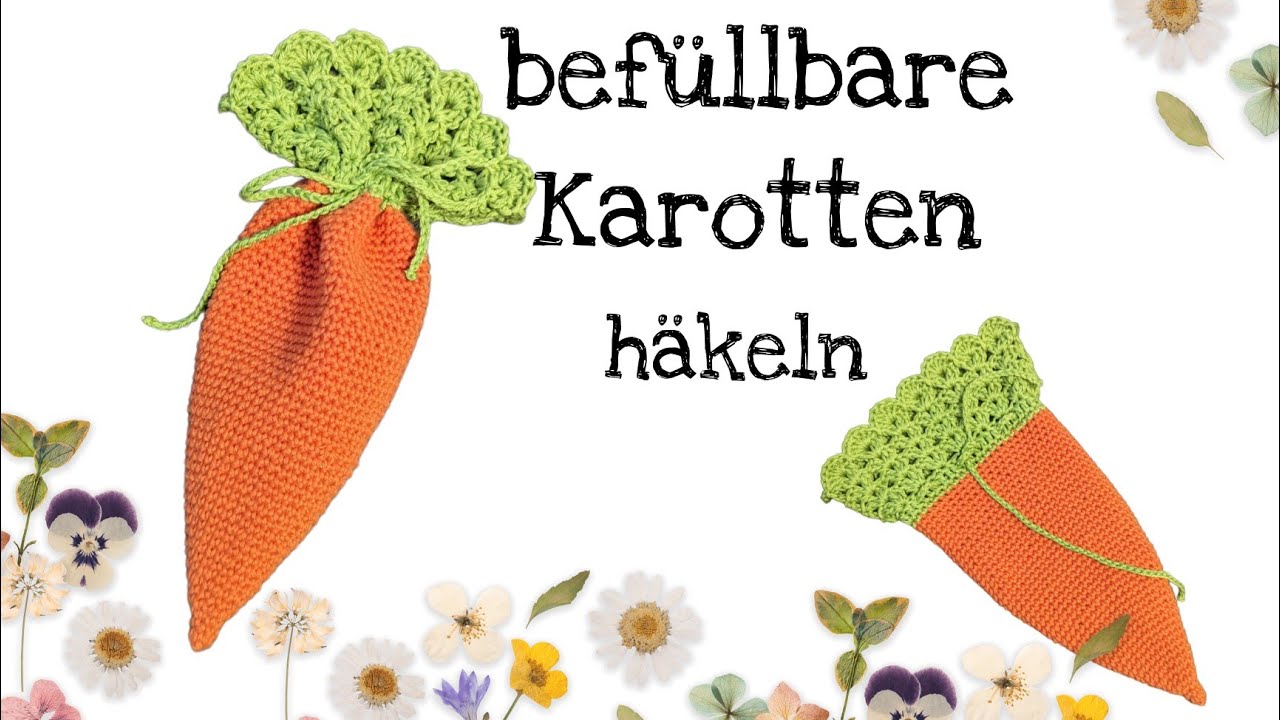Für Ostern häkeln🌸befüllbare Karotten statt Osterkörbchen 🥕🐰#ostern #häkeln