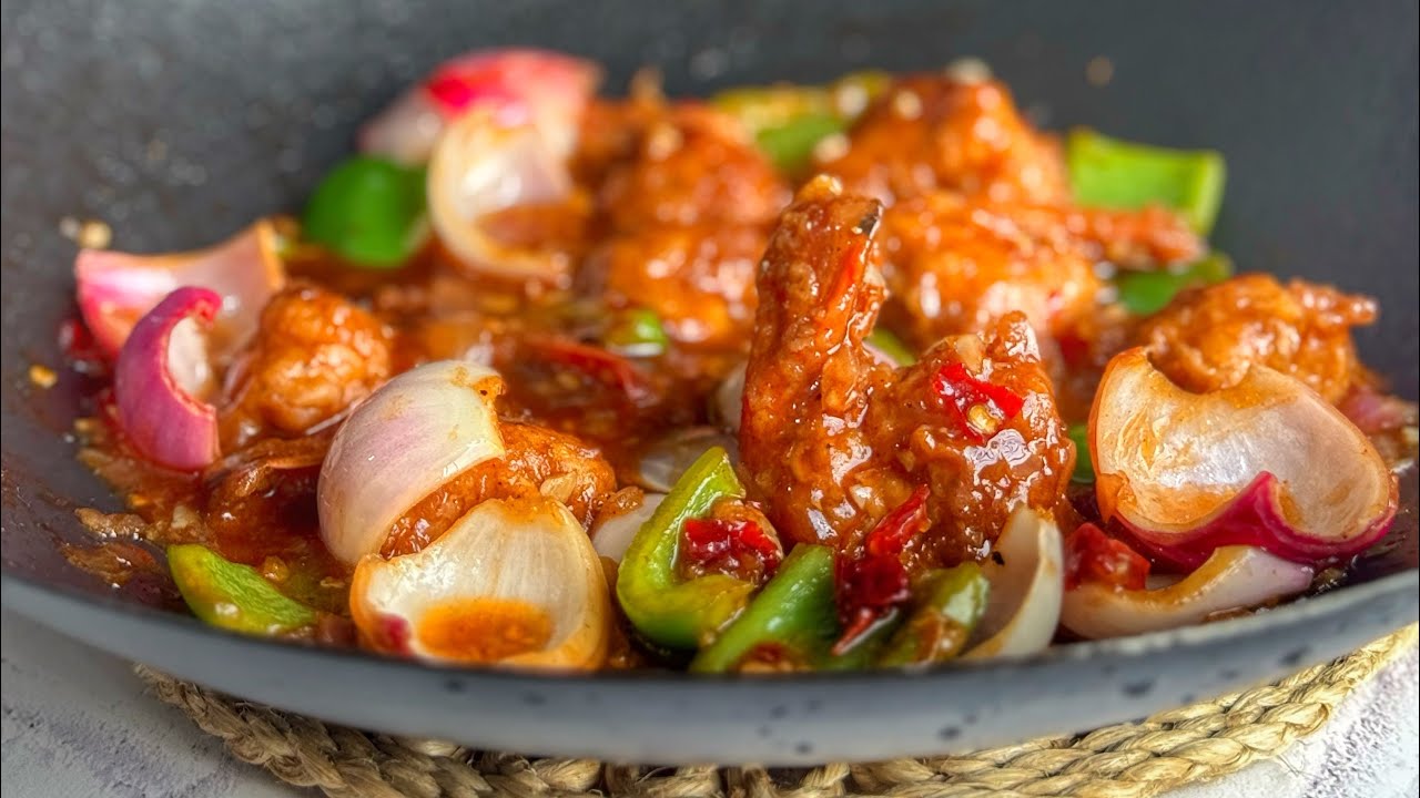 Deshi Style Chilli Garlic Prawn