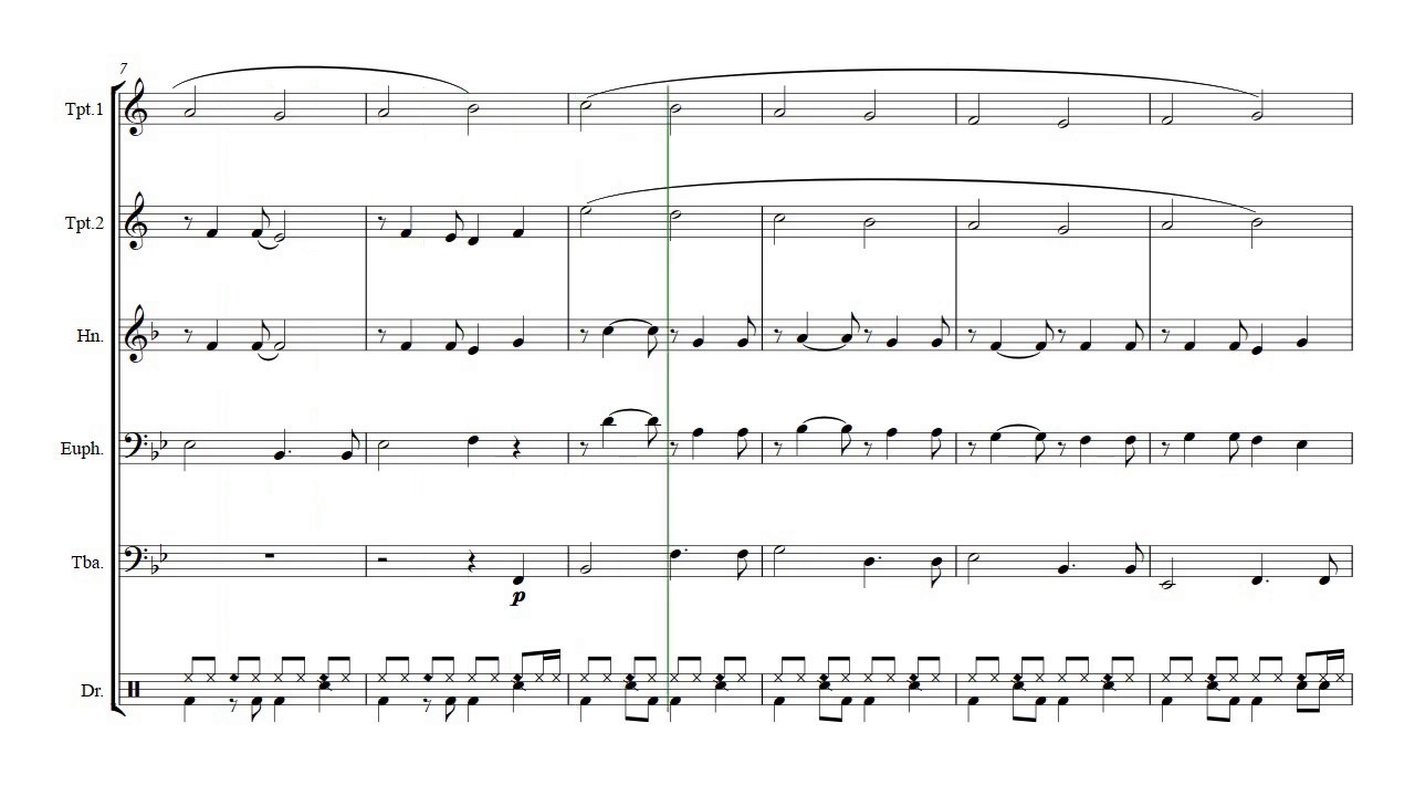 Brass Canon for Brass Quintet & Percussion