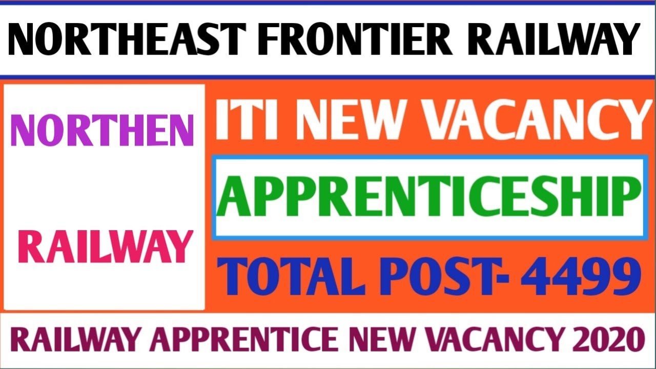 Northeast Frontier railway recruitment 2020 | Railway Apprentice | NFR apprentice vacancy 2020
