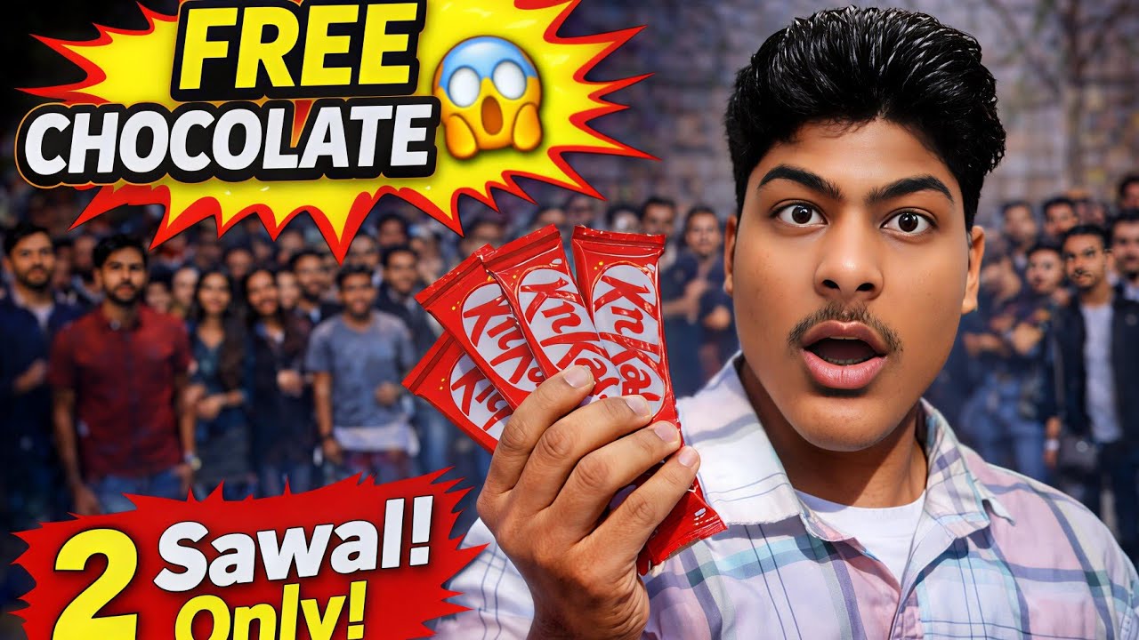 Public Ko Di Free Chocolate But Ek Condition Thi 😳”