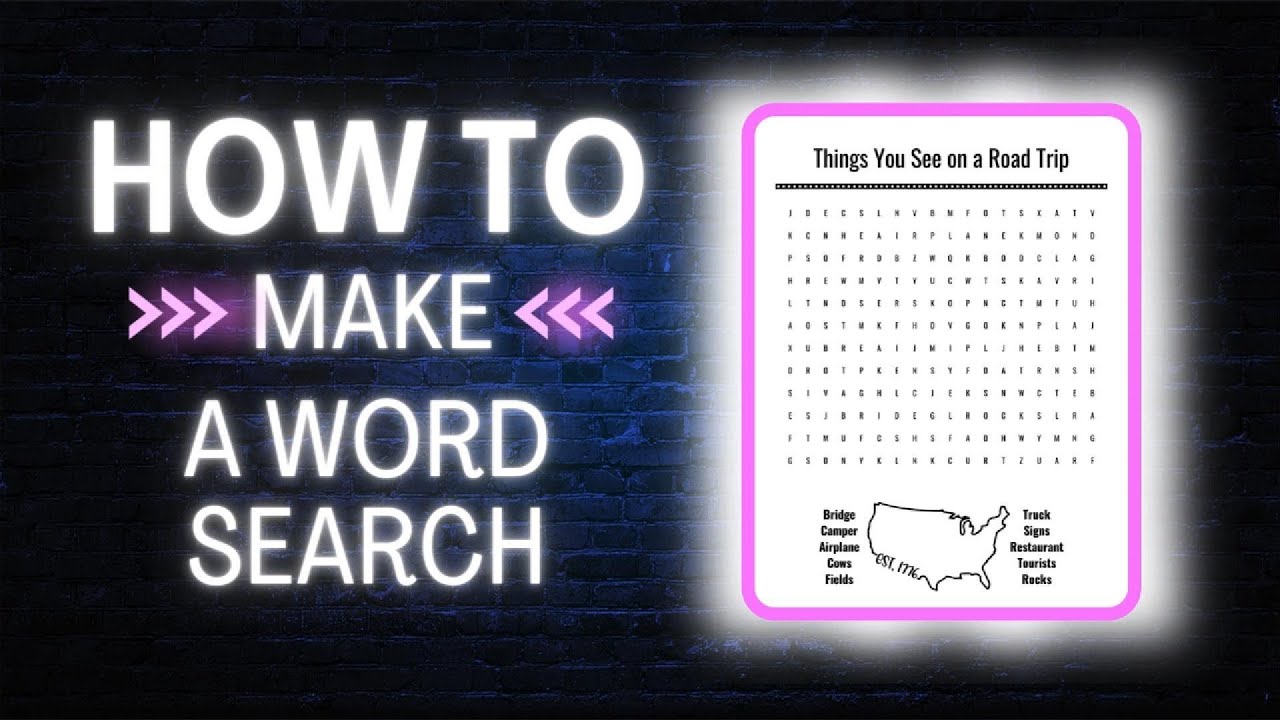 How to Make a Word Search Using Canva