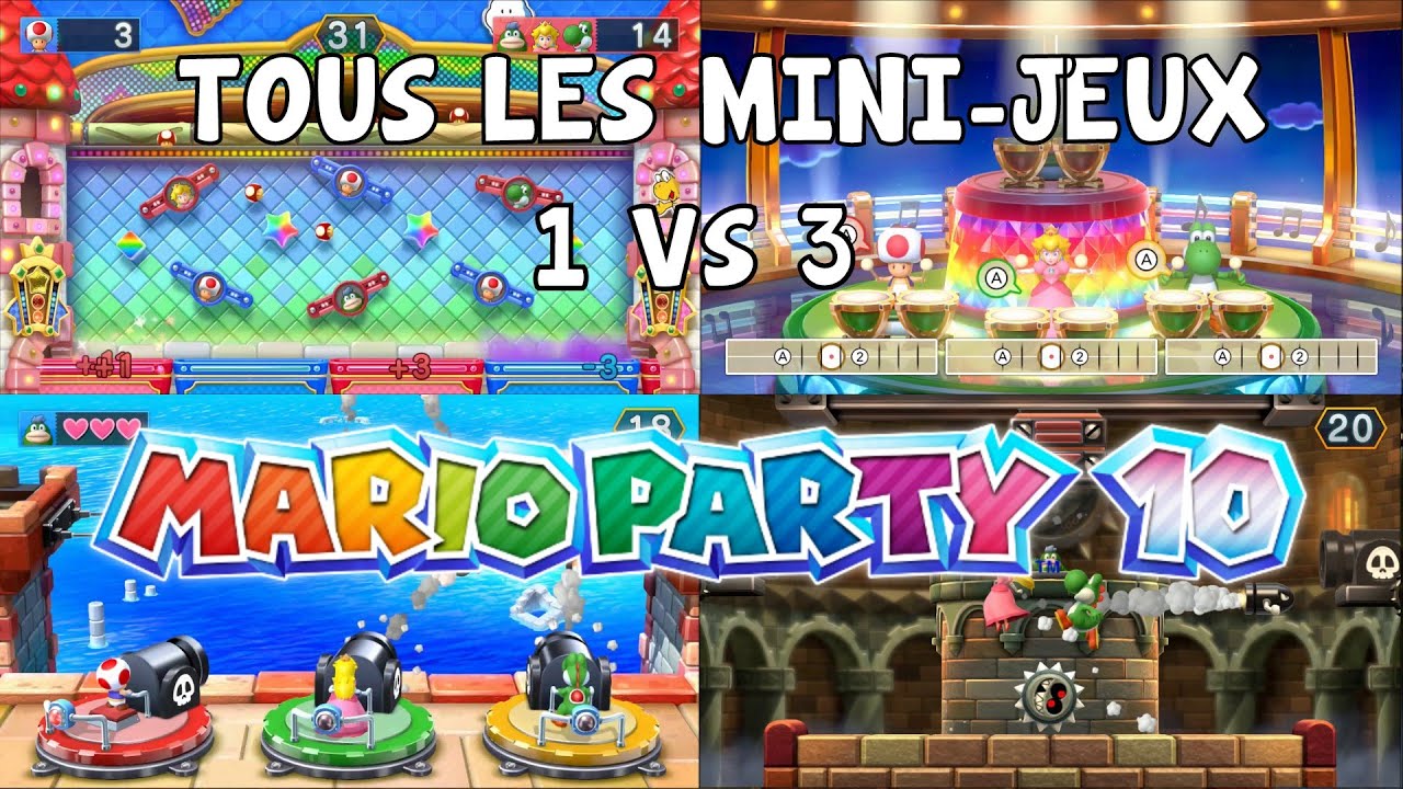 Let's play EPISODE 9 Mario Party 10 FR Nintendo Wii U Tous les mini-jeux 1 VS 3