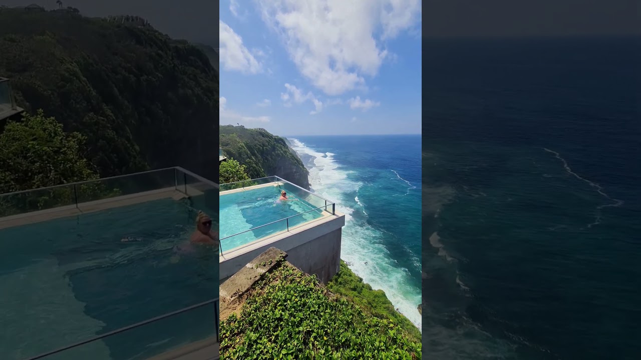 Incredible clifftop Infinity Pool in Bali! One eighty Day Club, The Edge! 