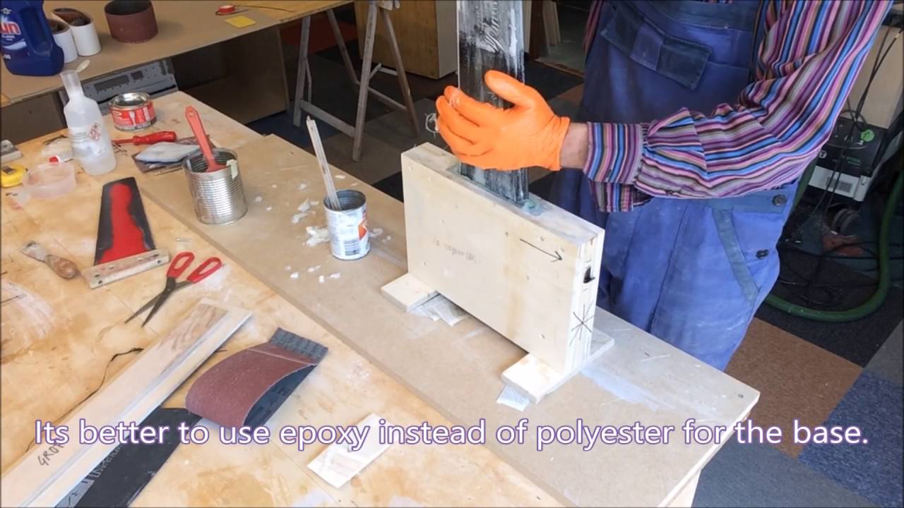 DIY 70 cm windsurf fin the easy way without vacuum or a mold!!!!!