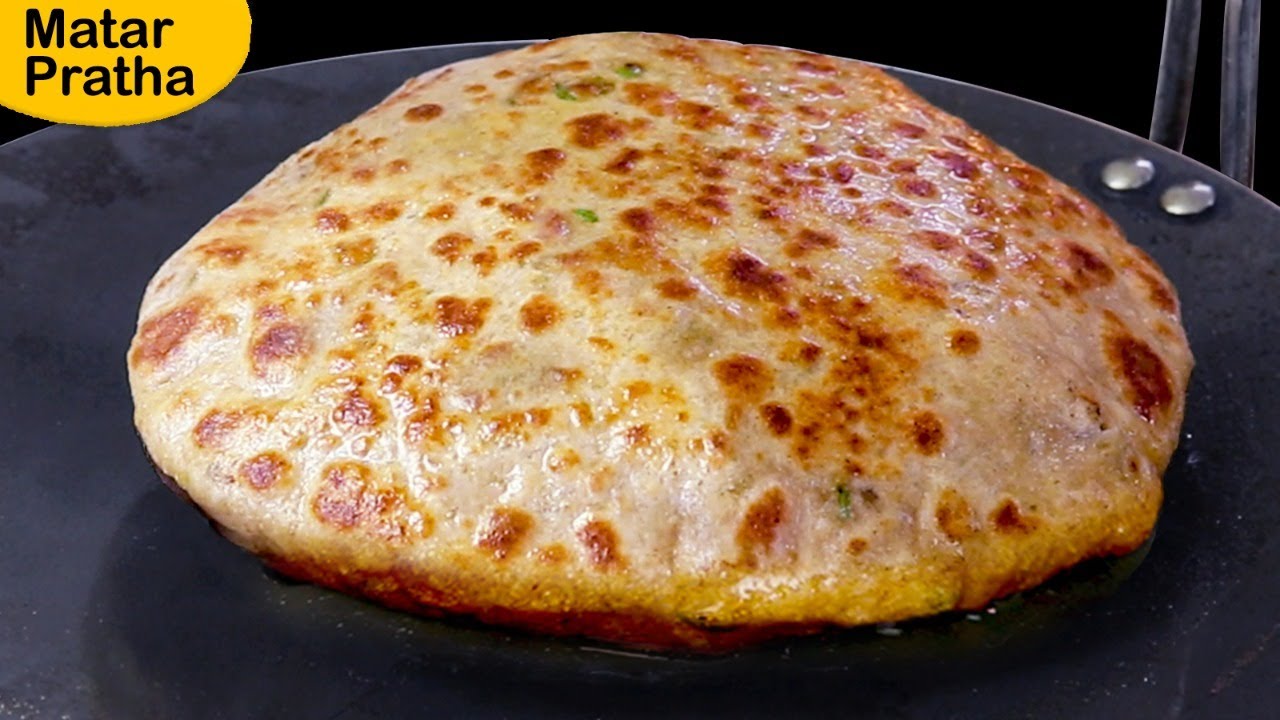 No Fail Fluffy Matar Paratha | baloon matar paratha - bharatzkitchen peas paratha recipe