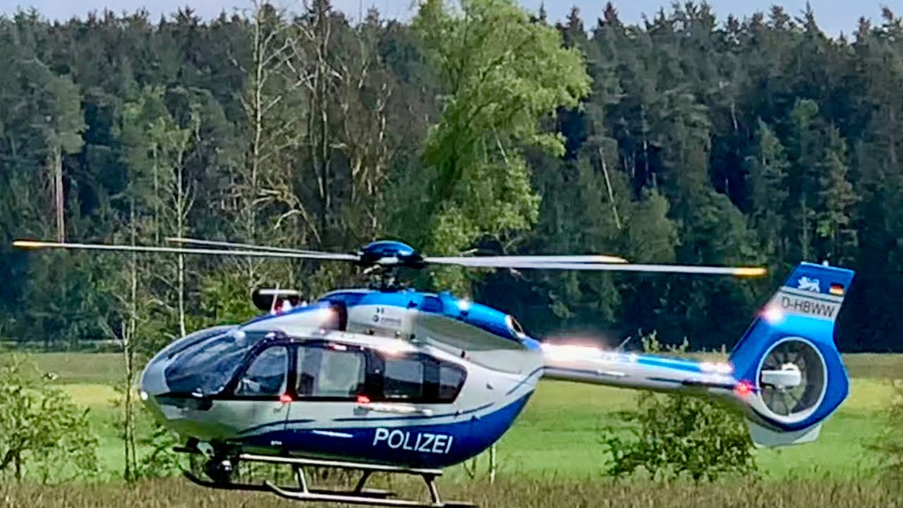Polizei Heli Jagd Bundespolizei zusammen mit Militär und Puma 😎Helitreffe  Franken 2024 Vario